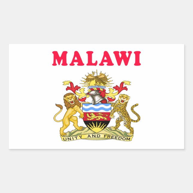 Adesivo Retangular Casaco Malawi De Designs De Armas (Frente)