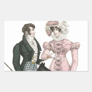 Adesivo Retangular Casal Antigo Casamento 1823 Homem Mulher Moda