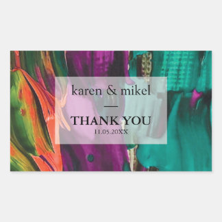 Adesivo Retangular Casamento acrílico de pintura de abstrato