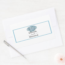 Casamento Concha Única Azul Turquesa Vintage