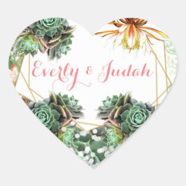 Adesivo Retangular Casamento Cor-de-rosa Elegante