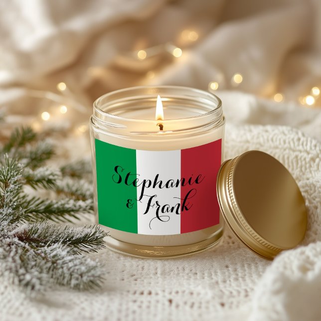 Adesivo Retangular Casamento de cores da bandeira italiana (Italian Flag Colors Wedding Rectangular Sticker)