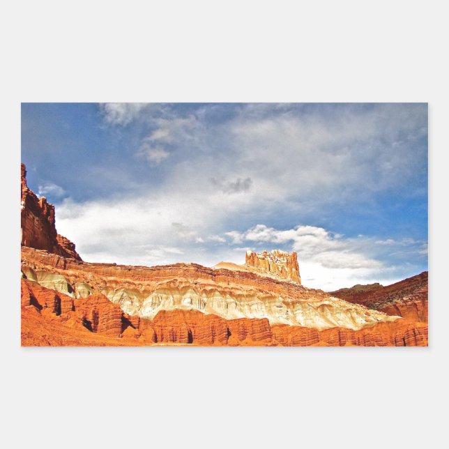 ADESIVO RETANGULAR CASTELO BRANCO NO PARQUE NACIONAL CAPITOL REEF (Frente)