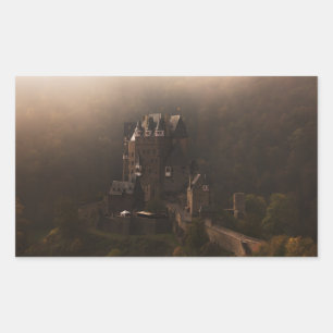 Adesivo Retangular Castelo de Eltz do Burg na névoa da manhã