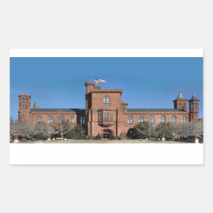 Adesivo Retangular Castelo de Smithsonian em Washington, C.C.