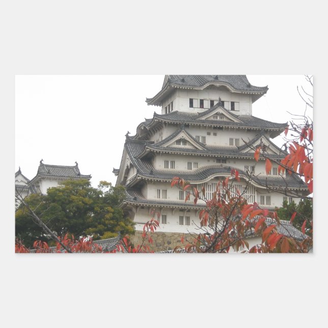Adesivo Retangular Castelo de viagem Himeji (Frente)