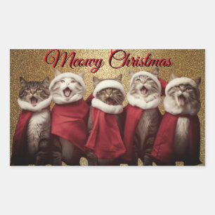 Adesivo Retangular Cats Sticker