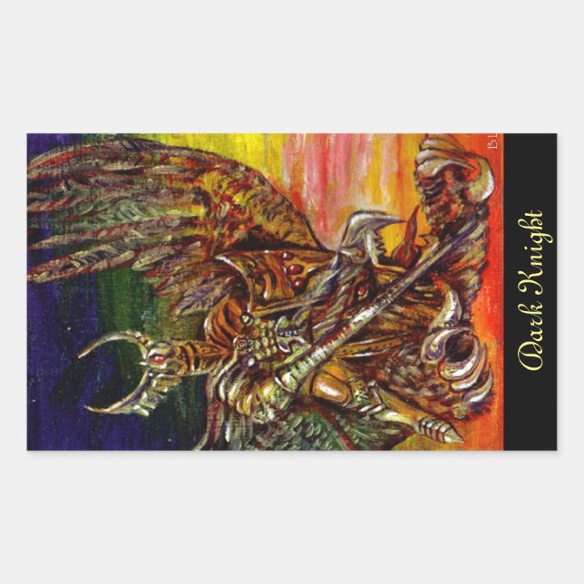 Adesivo Retangular Cavaleiro Escuro (Frente)
