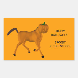 Adesivo Retangular Cavalo de Halloween