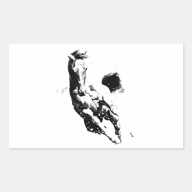 Adesivo Retangular Cavalo em Execução (Frente)