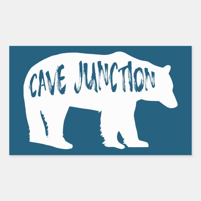 Adesivo Retangular Cave Junction Oregon Bear (Frente)