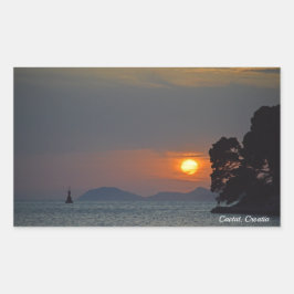 Adesivo Retangular Cavtat, vista croata de Férias Sunset