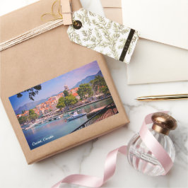 Adesivo Retangular Cavtat, vista croata do feriado municipal