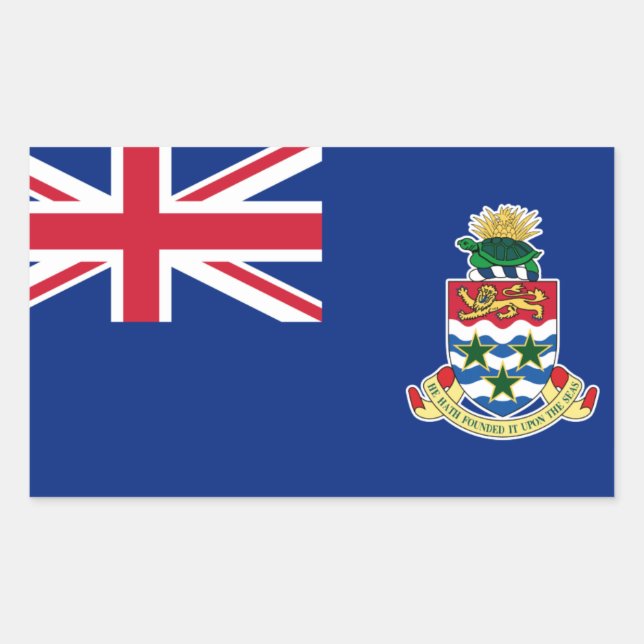 Adesivo Retangular Cayman Islander flag Stickers (Frente)
