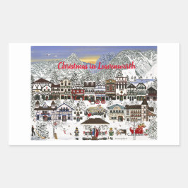 Adesivo Retangular Celebração dos Feriados em Leavenworth