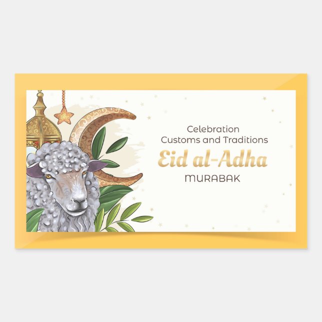 Adesivo Retangular Celebration Custons and Traditions (Eid al-Adha) (Frente)