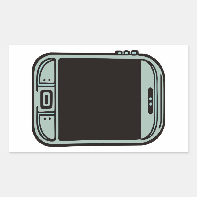Adesivo Retangular celular vintage (Frente)