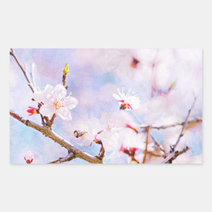 Adesivo Retangular Cereja Japonesa - Sakura em Bloom