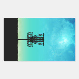 Adesivo Retangular Cesta de Golfe do Disco