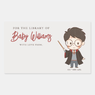 Adesivo Retangular Chá de Bebê Simples do Harry Potter