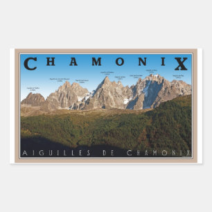 Adesivo Retangular Chamonix - Aiguille de Chamonix