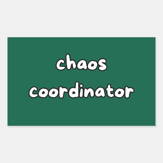 Adesivo Retangular chaos coordinator (Frente)