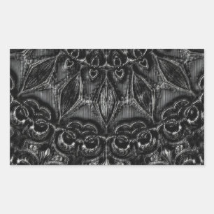 Adesivo Retangular Charcarvão Mandala