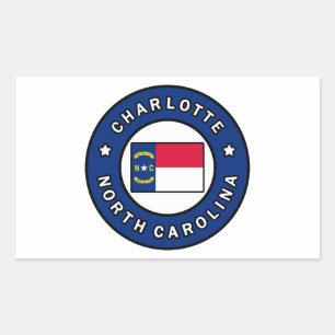 Adesivo Retangular Charlotte North Carolina