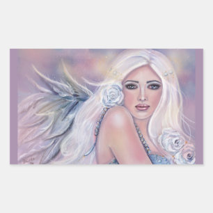 Adesivo Retangular Charmeine Heavenly angel art por Renee Lavoie