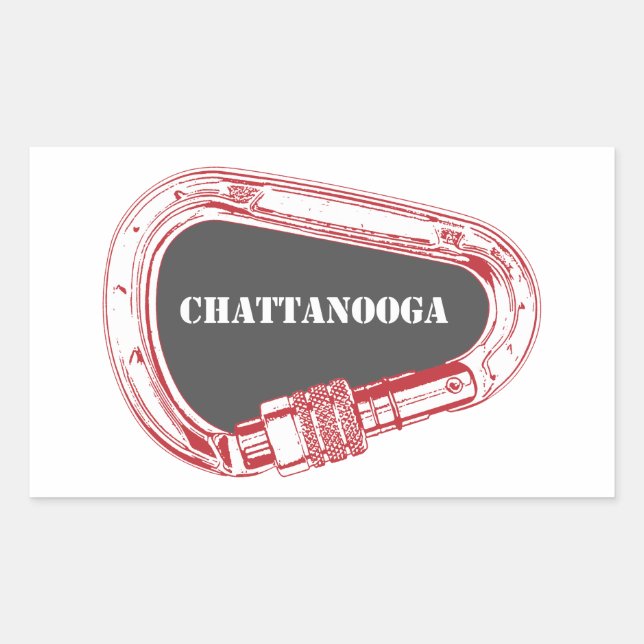 Adesivo Retangular Chattanooga Subindo Carabiner (Frente)