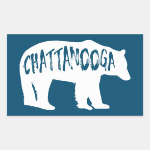 Adesivo Retangular Chattanooga Tennessee Bear