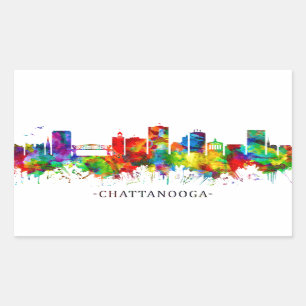 Adesivo Retangular Chattanooga Tennessee Skyline
