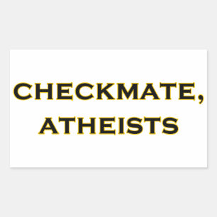 Adesivo Retangular Checkmate, ateus