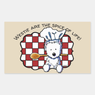 Adesivo Retangular Chef do QuiniArt Westie
