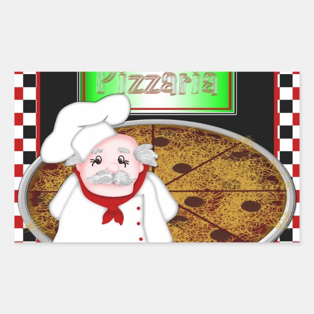 Adesivo Retangular Chef Italiano (Frente)