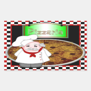 Adesivo Retangular Chef Italiano