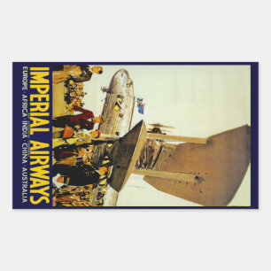 Adesivo Retangular Chegada da Imperial Airways