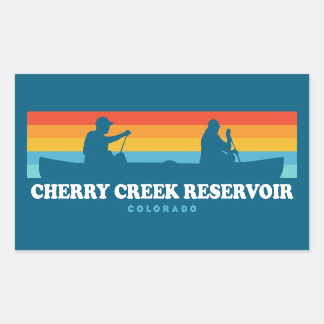 Adesivo Retangular Cherry Creek Reservoir Colorado (Frente)