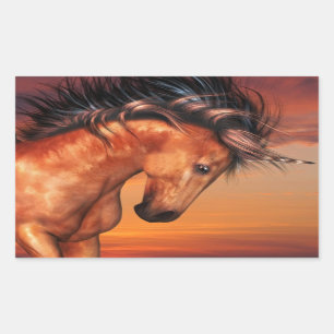 Adesivo Retangular Chestnut Unicorn Stickers