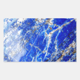 Adesivo Retangular Chic Modern Blue Marble Stone