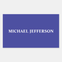 Chic Plain Deep Blue Personalized Name