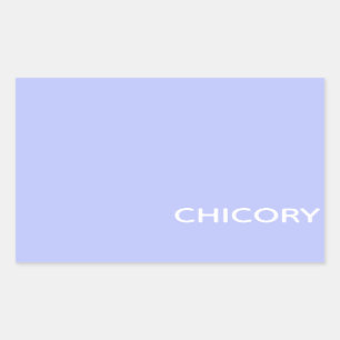 Adesivo Retangular Chicória - Nome azul da flor
