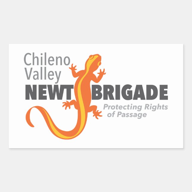 Adesivo Retangular Chileno Valley Newt Brigade (Frente)