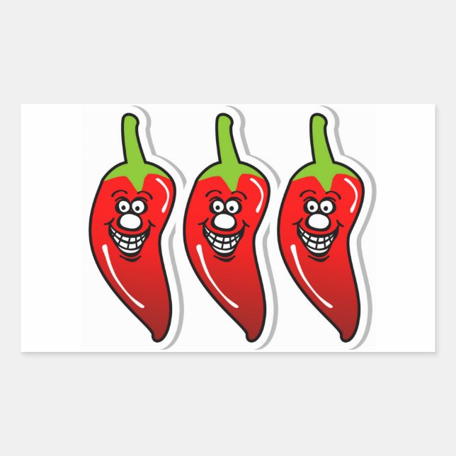 Adesivo Retangular Chili Smile *Sticker (Frente)