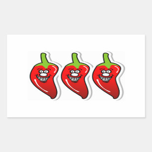 Adesivo Retangular Chili Smile *Sticker
