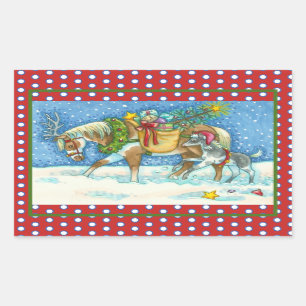 ADESIVO RETANGULAR CHINCOTEAGUE PONIES & HOLIDAY DESEJA HORSE STICKER