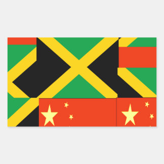 Adesivo Retangular Chinês-jamaicano
