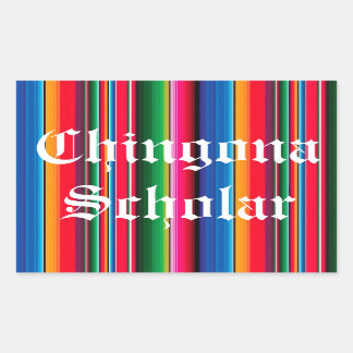 Adesivo Retangular Chingona Scholar Sarape Sticker