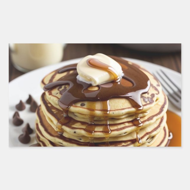 Adesivo Retangular Chip Pancakes Chocolate (Frente)