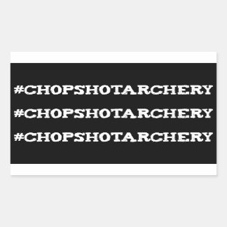 Adesivo Retangular Chop Shot Archery Hashtag Limb Stickers